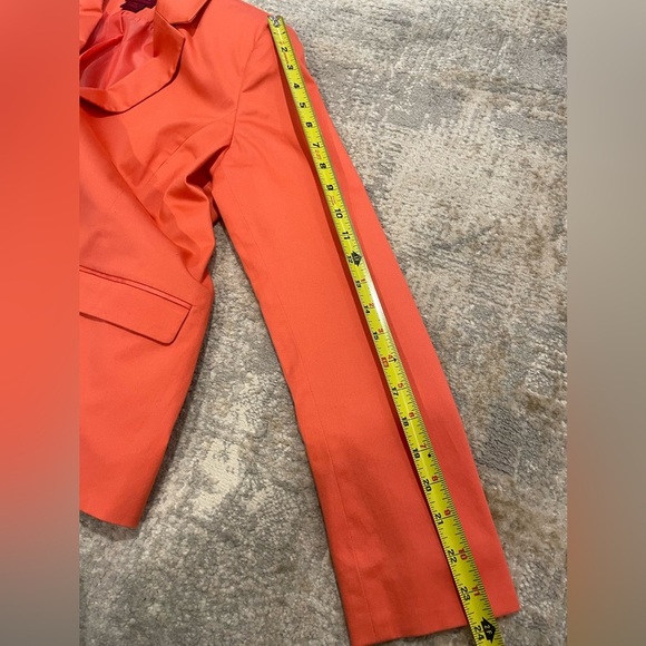 212 Collection Women’s Salmon Pink Lined Two Button Blazer Jacket Size 12 - Picture 11 of 11